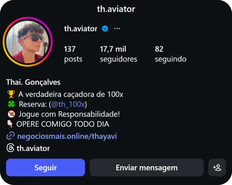 Imagem de perfil da Thay Aviator